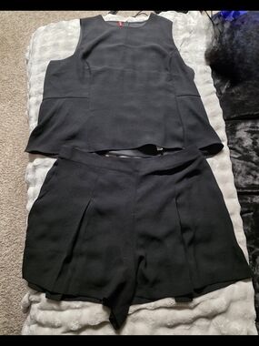 SPANX Black High-Waist Shorts & Sleeveless Top Set- 3X